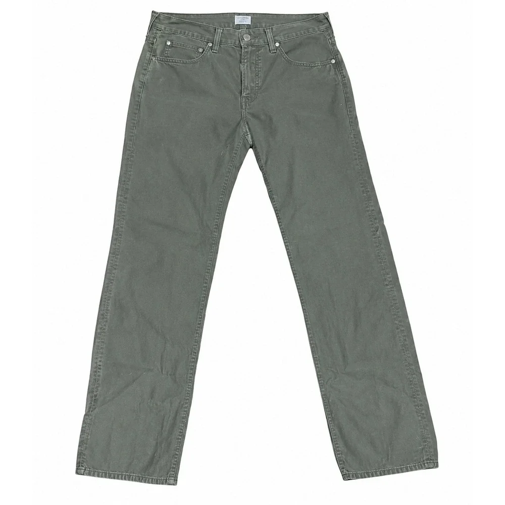 Citizens of Humanity Sid Straight Leg Olive Green Pants Mens 32 Made in USA
